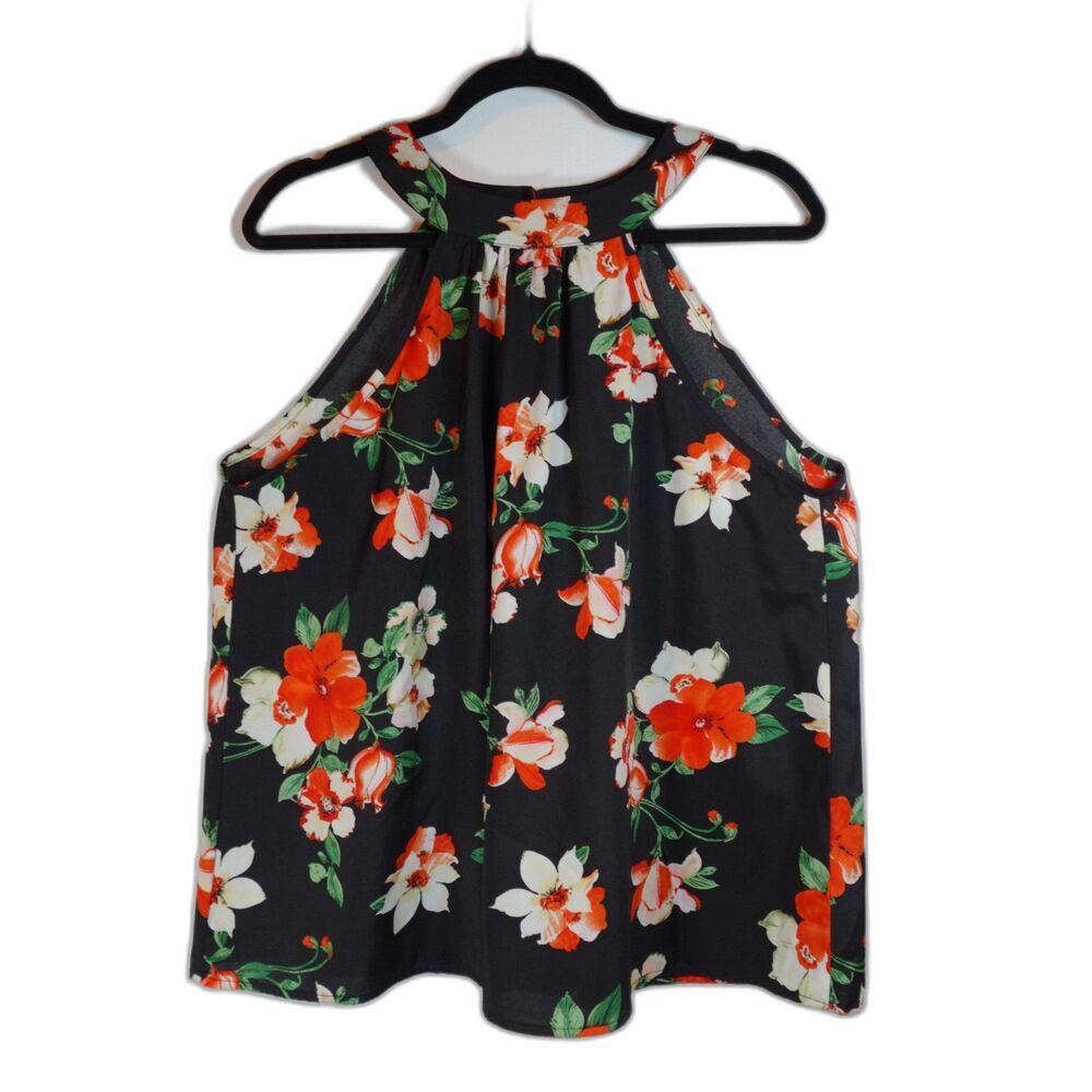 Floral Boho Womens Top Plus Size 2XL Business Casual